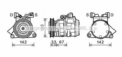 AVA QUALITY COOLING jek062 -  Компрессор, кондиционер